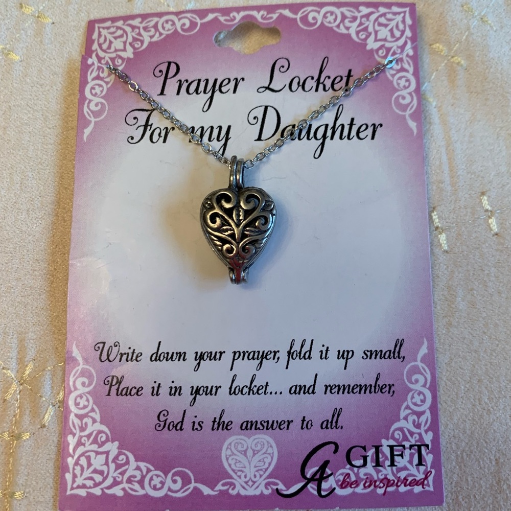 Pewter daughter prayer locket